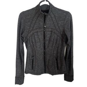 Women’s Lululemon Define Jacket LUON Heather Dark Gray Zippered Pockets Sz 8